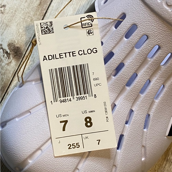 🆕 adidas Adilette Adult Women's 8 Men’s 7 Pull on Clogs Shoes Sandals - Picture 13 of 14